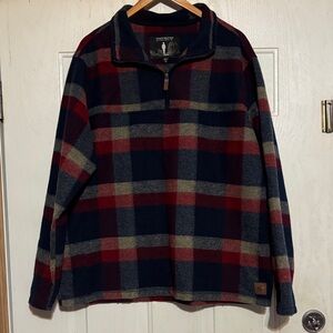 Men's‎ Classic Plaid Zip-Up Pullover